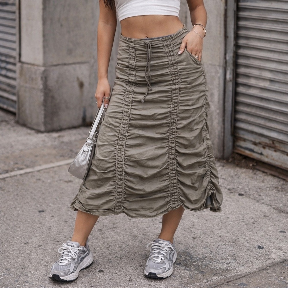 Y2K Grunge Fairy Low Rise Midi Skirt